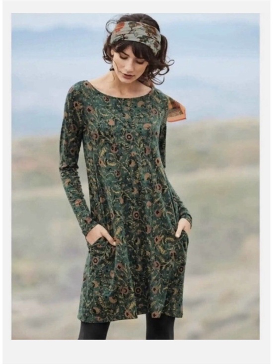 Peruvian Connection Dresses & Skirts - Peruvian Connection Orla Dress Floral Pima Cotton Modal Jersey